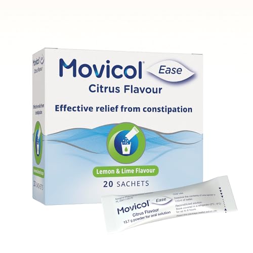 Movicol Ease Stick Sachets Citrus 20 Sachets Constipation Relief for Adults Laxatives Relief hydrates softens & Help Restore Natural Bowel Movement