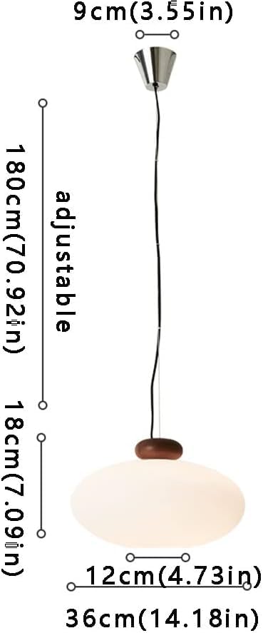 Lámpara colgante de vidrio E27 con cable ajustable para el techo del dormitorio 2