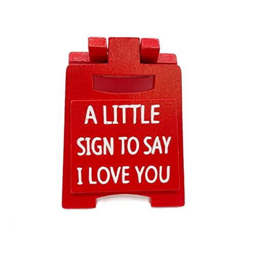 A Little Sign to Say I Love You - Romantic Mini Ornament Plaque for Home Desk Decorative