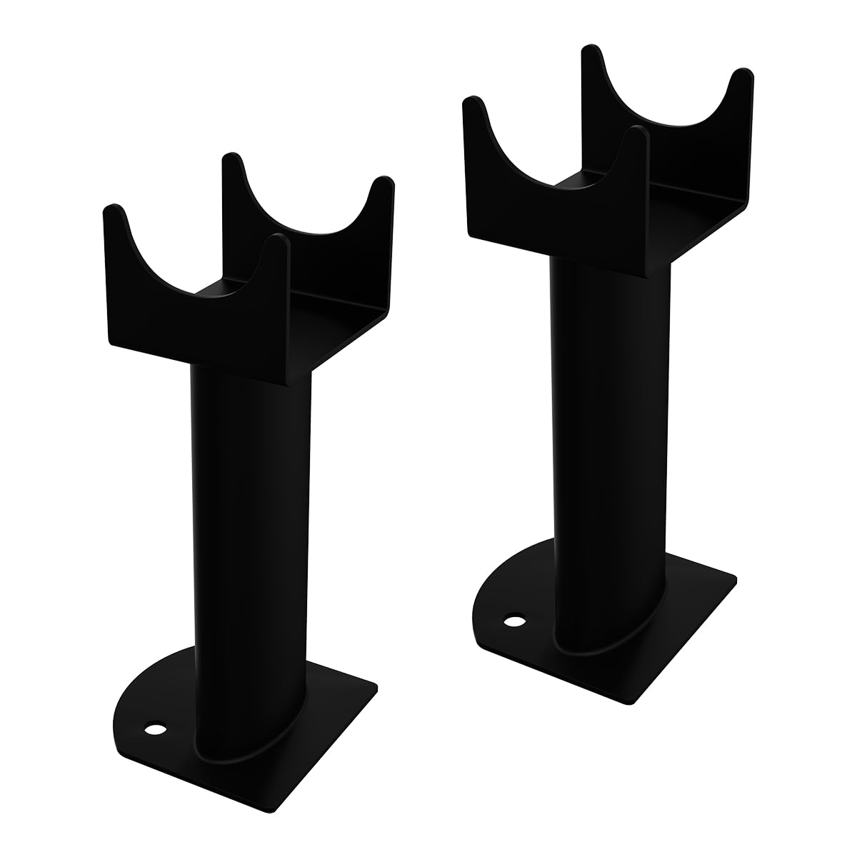 Warmehaus Floor Mounting Brackets for Oval Column Radiator 2PC/Set Black
