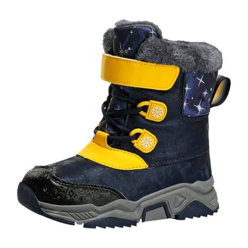 IWIHMIV Boys Winter Boots Toddler Girls Winter Warm Thickened Boots Outdoor Comfortable Non Slip Hiking Booties