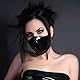 SALANSEX Einstellbare handgefertigte Latex -Gesichtsmaske Black Fashion Waschbar (1PCs) (Black)