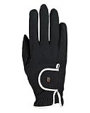 Roeckl - ladies contrast riding gloves LONA black-white 7.5