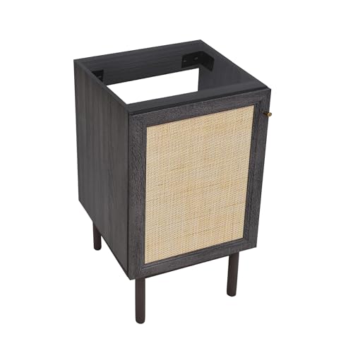 Image of Classe 18 inch Bathroom Vanity in Black Cabinet Only Bath Sink Cabinet Sink Included