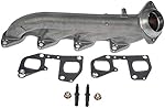 Left Driver Side Exhaust Manifold - with Gaskets, Studs, and Nuts - Compatible with 2011-2019 Ford F-250 Super Duty 6.2L V8