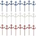 Anchor Nautical Theme Food Picks - 25 pc