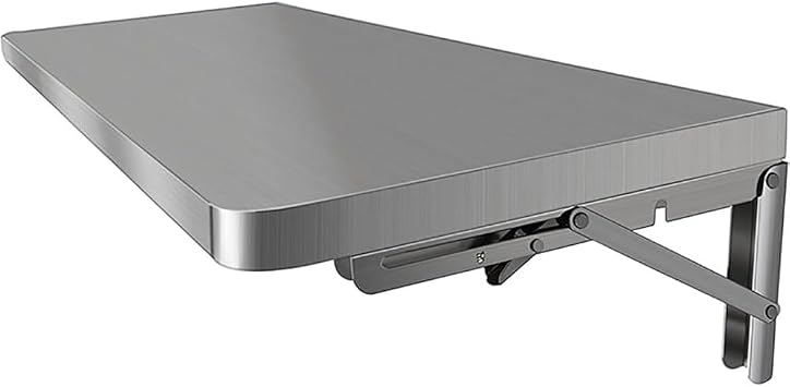 Foldable Wall Table - Stainless Steel - Hanging Workbench for Garage and Shed, Office, Laundry Room, Kitchen and Dining Room Wall Mount Computer Desk Study Desk Table Wall Desk Foldable EnergyDeer 40