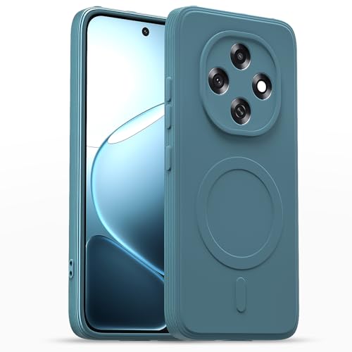 Image of Outlouders Back Cover for Oppo F31 Pro 5G Soft Matte Silicone Cover with Slim Fit | Mag-Safe Logo (Not Mag-Safe Compatible) | Shockproof | Camera Protection Bumper Case (Indigo)