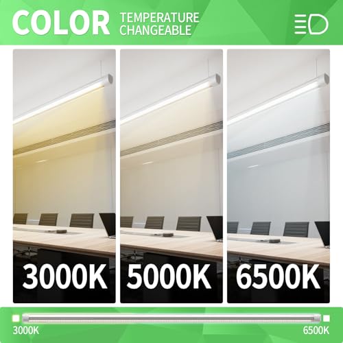 Image of Dimmable LED Shop Lights 4FT,30W 4500LM,6CCT Tunable,Plug-in for Garage | 3000K-6500K Adjustable,Linkable,For Barn,Basement,Workshop,6-Pack