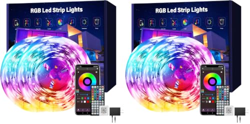 Image of Ledagic Led Lights for Bedroom 150 ft (2 Rolls of 75ft), Music Sync RGB Led Strip Lights with Remote App Control, Color Changing Led Lights for Room Home Kitchen Party Decor (Pack of 2)
