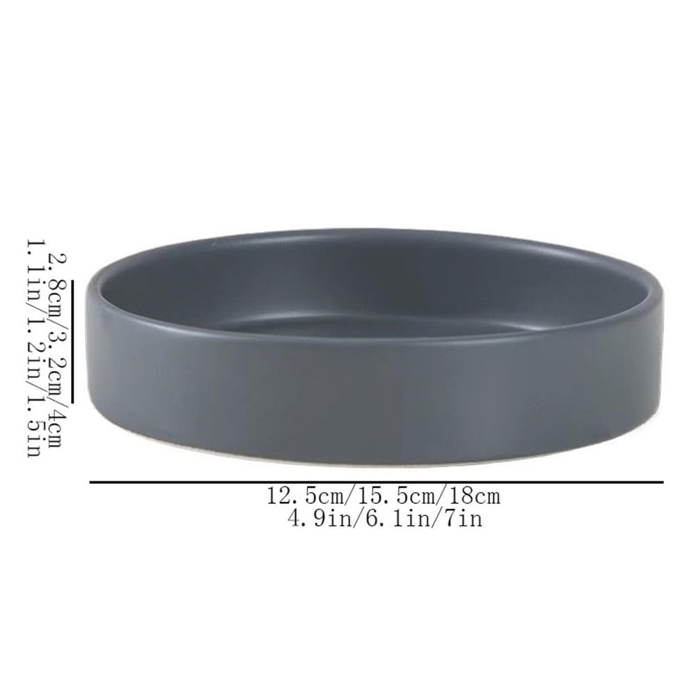 Versatile Piattini in Ceramica for vasi da Fiori con Vassoio antigoccia Rotondo(Grijs,M)