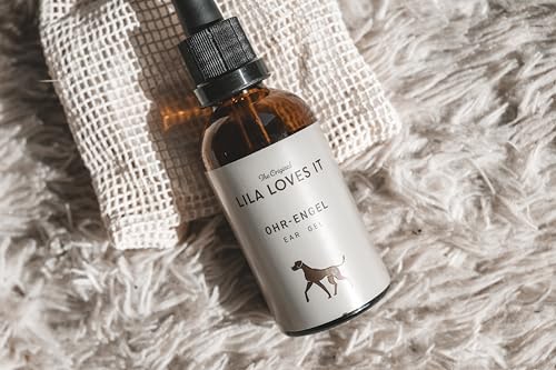 LILA LOVES IT Ohrpflege für Hunde - natürlicher Entzündungsschutz, beruhigt und erfrischt, stärkt die Widerstandskraft empfindlicher Hundeohren, vegan, Ohr-Engel, 50 ml