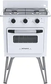 FOGAO A GAS GEMINI 2 Q VETRO BRANCO GAS GLP