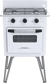 FOGAO A GAS GEMINI 2 Q VETRO BRANCO GAS GLP