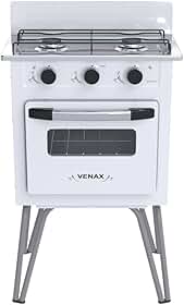 FOGAO A GAS GEMINI 2 Q VETRO BRANCO GAS GLP