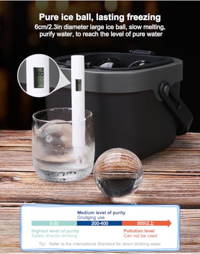 Molde para hacer bolas de hielo transparentes, 4 piezas 2.4" miniatura 2