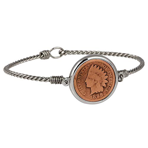 American Coin Treasures Indian Head Penny Coin Bracelet | Silvertone