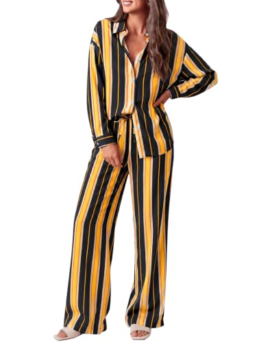 Women's Striped Pajama Set - image 1