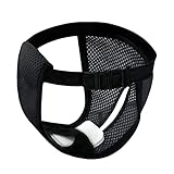 MaNMaNing Weibliche Hundewindel, wiederverwendbar, waschbar, physiologische Hygienehose, Wickelunterwäsche für kleine, mittelgroße und große Hunde 1139 (Black, L)