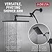 Delta 75527 Universal Showering 1.75 GPM Single Function Modern Rain Shower Head and Hand Shower Combo with Adjustable Extension Arm and Touch-Clean Nozzles - Matte Black