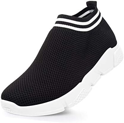 Wonvatu Walking Shoes for Women Lightweight Athletic Slip-On Running Shoes Fashion Sneakers Sports Shoes Black935 6