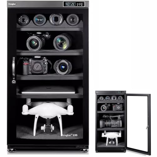 JJoias 135L Large Capacity Electronic Drying Cabinet, Drone Storage Dehumidification Cabinet, Noiseless Energy-Saving Storage Camera Lens Electronic Equipment Storage