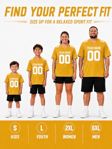 Image of Custom Replica Football Jersey with Name Number Logo