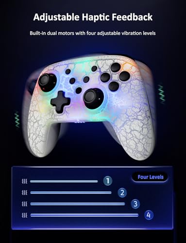 Image of NexiGo Wireless Controller (No Deadzone) for Switch 2 and Switch, Bluetooth Controllers for Nintendo Switch with Vibration, Motion, Turbo and LED Light (Atmosphere)