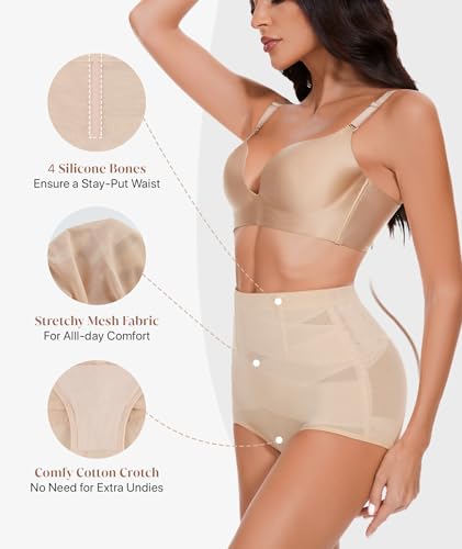 Tummy Control Shapewear Panties for Women-High Waisted Body Shaper Underwear Seamless Shapewear Panty Girdle3
