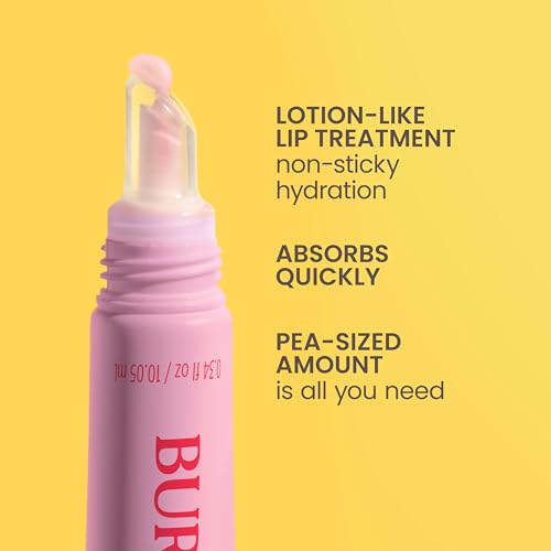 Image of Burt's Bees Lip Milk, Daily Lip Moisturizer, Sweet Strawberry, Vitamin Enriched Moisturizing Lip Balm with Almond Milk and Jojoba Oil, Hydrating for Softer Lips, 1 Tube, 0.34 Fl Oz