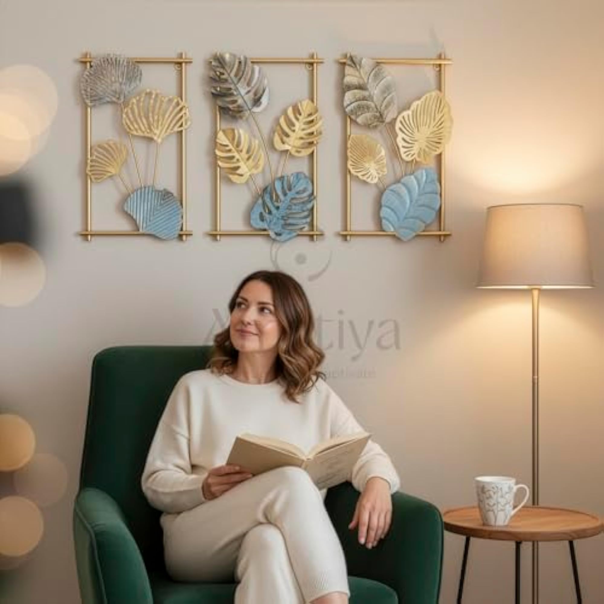 Metal Wall Decor - Ginkgo Monstera Leaf Wall Art Sculpture