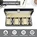 YMKWZ Watch Box Organizer 6 Slots Watch Display Case with Glass Lid Anti-Scratch Watch Storage Organizer Fashion PU Leather Watch Holder for Men Women Birthday Gift 30x11x8cm