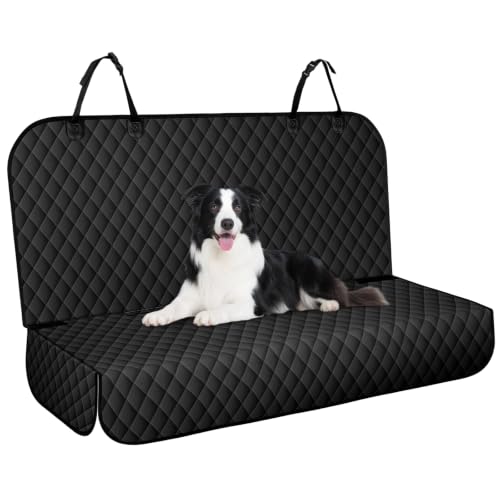 Waterproof Dog Backseat Cover for Cars, Pet Seat Protector, Carbon Black