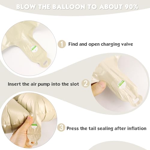 Image of 40 Inch Cream Number 6 Balloon Birthday Party Decorations for Men & Women
