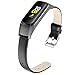 Aresh Compatible with Samsung Galaxy Fit Bands, Soft Leather Strap Replacement Wristband for Samsung Galaxy Fit SM-R370 Fitness Smartwatch (Black)