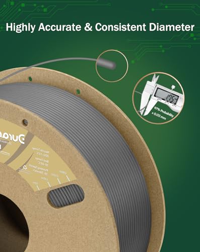 Image of DURAMIC 3D PLA Filament Basic for 3D Printer Neatly Wound Easy Printing | 3D Printing Filament 1.75mm, Dimensional Accuracy + /- 0.02 mm, Fit Most FDM 3D Printers 1KG PLA Smoky Gray
