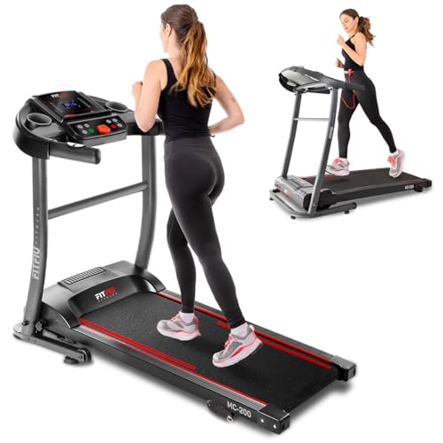 FITFIU Fitness MC-200 - Tapis Roulant con Inclinazione, Pieghevole, Ultracompatto e Silenzioso, Display LCD con 12 Programmi,...