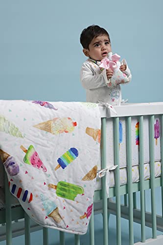 Image of Baby Jalebi Personalized Reversible Soft Organic Cotton Baby Blanket (Fruitella Pop, Initials inchB inch)