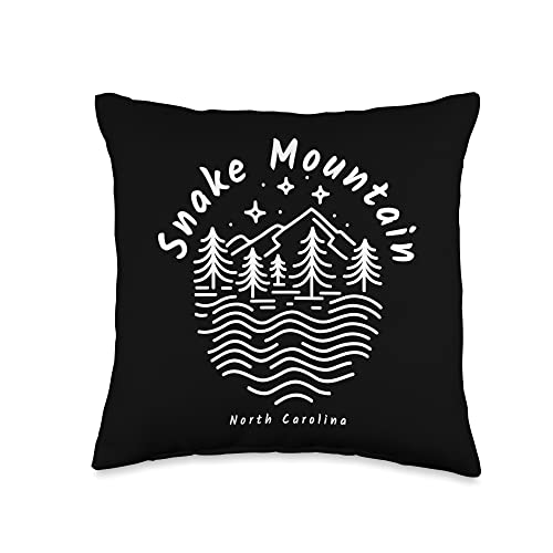 Snake Mountain North Carolina Throw Pillow