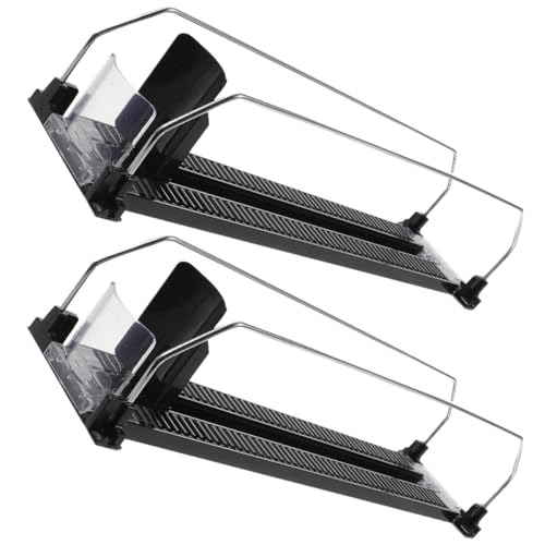 TOKIDNY Empujador Automático de Bebidas para Estantes 2 Piezas, Organizador de Latas y Botellas, Hélice de Plástico Negra 340-350 Mm, Dispensador para Nevera y Supermercado Hogar