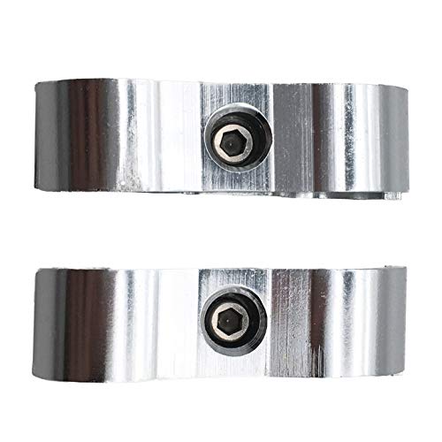 Billet Aluminum 6 An Nylon/Steel Braided Pipe Tube Line Separator 13.5Mm Id Clamp Tooling For An6 Dual Oil Fuel Water Hose Silver, Pack Of 2 #TOP3