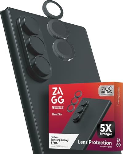 Image of ZAGG Glass Elite Anti-Reflective Samsung Galaxy Z Fold7 Camera Lens Protector - Anti-Glare Technology, Maximum Impact & Scratch Resistance, InvisibleShield, Smudge-Free Surface, Recycled Materials