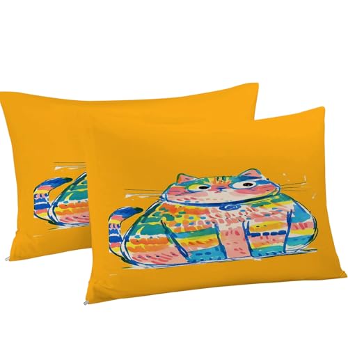 Housse de couette 200x200 chaton avec 2 taies d'oreiller en microfibre douce - 8