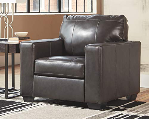 Signature Design By Ashley Morelos Contemporary Leather Arm Chair, Gray #TOP1