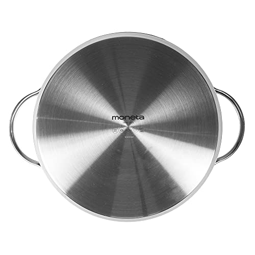 Moneta Allegro 2 m 24 cm Stainless Steel pan for All Fires 2.7 litres, Silver - Image 2