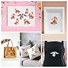 DOODLREAM 7 Styles Foxes Stencils for Painting, 11.69"x8.27" Reusable Stencil Drawing Templates, Forest Animal DIY Craft Paint Templates for Wall Home Decor Wood Burning Canvas Journal Card #4