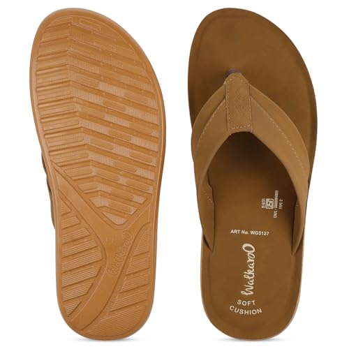 Image of WALKAROO Men's Sandals|Flip Flop Sandal For Men's|Light Weight and Comfortable|Perfect casual Wear|WG5127