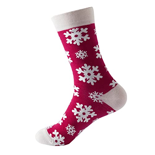 6 Pairs Christmas Socks For Women Leisure Socks Christmas Pattern Socks Stocking Stuffers For Women Mens Christmas, B-5, One Size