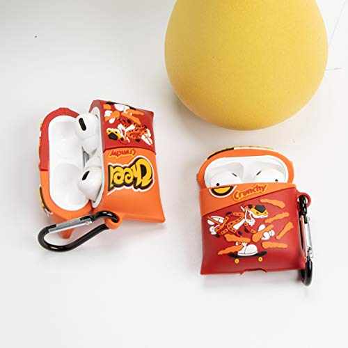 Joyleop Cheet Chips Case For Airpods Pro 2019/Pro 2 Gen 2022, Cute Cartoon Fun Funny 3D Kids Girls Teen Boys Cover, Kawaii Food Stylish Soft Silicone Character Trendy Air Pods Cases For Airpod Pro #TOP5