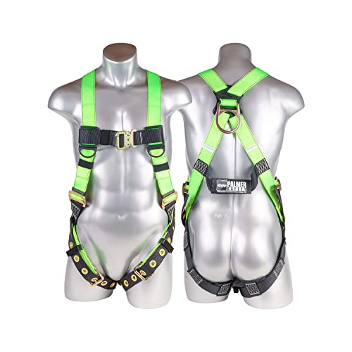 Image of Construction Harness 5 Point Adjustment, Back D-Ring, Grommet Legs, Multiple Styles I OSHA ANSI Compliant